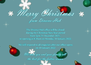 Divorce Hub family lawyers closed until 10 January 2022